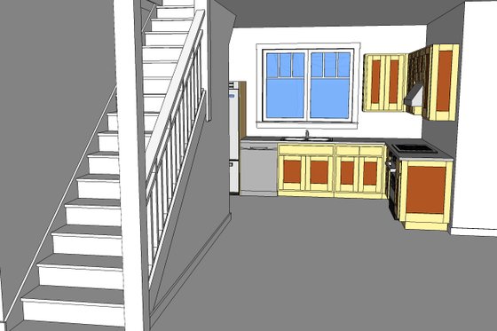 Exterior - Other Elevation 1 for Bungalow House Plan #528-4 - 3 bed, 2 bath