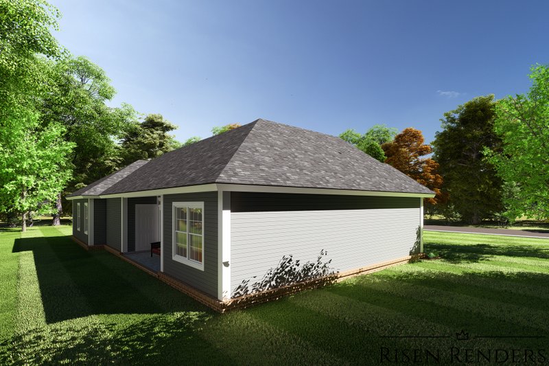 Architectural House Design - Exterior - Other Elevation 2 for Country House Plan #513-8 - 3 bed, 2 bath