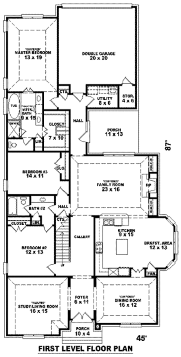 European Floor Plan - Main Floor Plan #81-1279