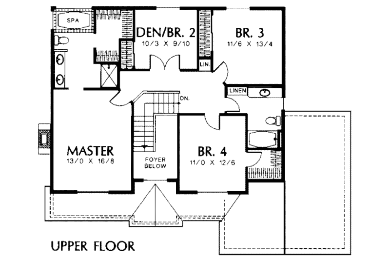 Home Plan - Floor Plan - Upper Floor for Traditional House Plan #48-164 - 4 bed, 2.5 bath