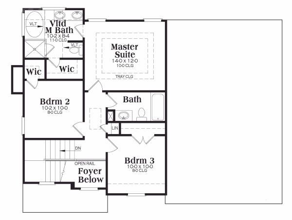 Home Plan - Craftsman Floor Plan - Upper Floor Plan #419-122