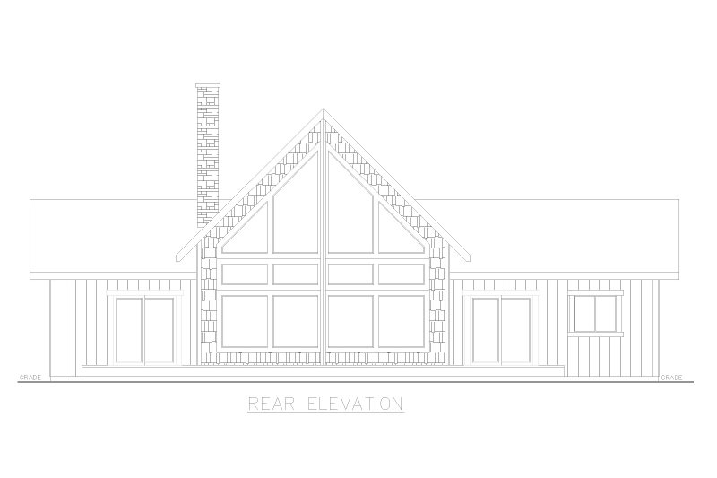 Dream House Plan - Exterior - Rear Elevation for Craftsman House Plan #117-997 - 3 bed, 2 bath