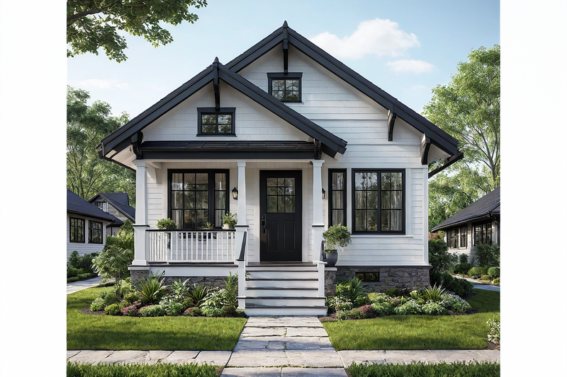 Cottage Style House Plan - 2 Beds 1 Baths 900 Sq/Ft Plan #515-19 Exterior