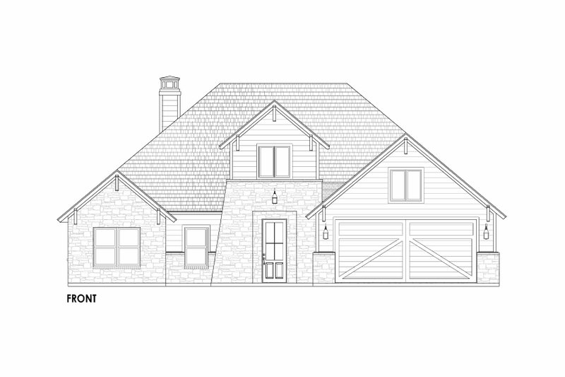 House Blueprint - Exterior - Rear Elevation 1 for Country House Plan #1096-106 - 4 bed, 2 bath
