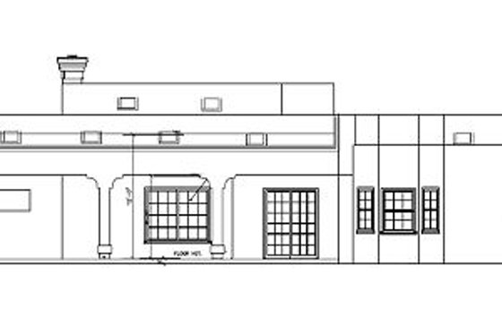 Exterior - Rear Elevation for Adobe / Southwestern House Plan #1-709 - 3 bed, 2.5 bath