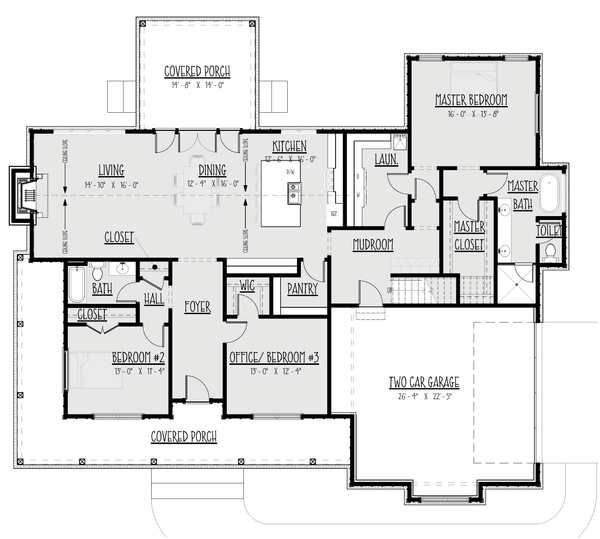 Farmhouse Floor Plan - Main Floor Plan #1088-11