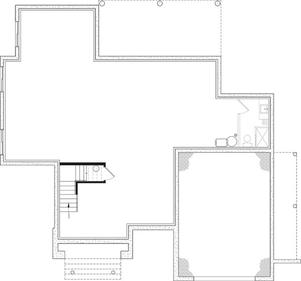 House Blueprint - Farmhouse Floor Plan - Lower Floor Plan #23-2892