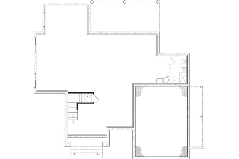 House Blueprint - Floor Plan - Lower Floor for Farmhouse House Plan #23-2892 - 3 bed, 2.5 bath