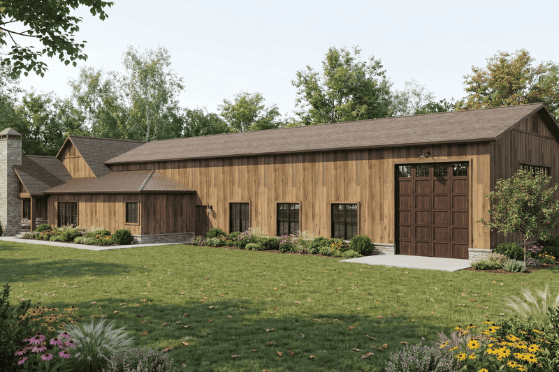 Architectural House Design - Exterior - Other Elevation 2 for Barndominium House Plan #923-456 - 4 bed, 2.5 bath