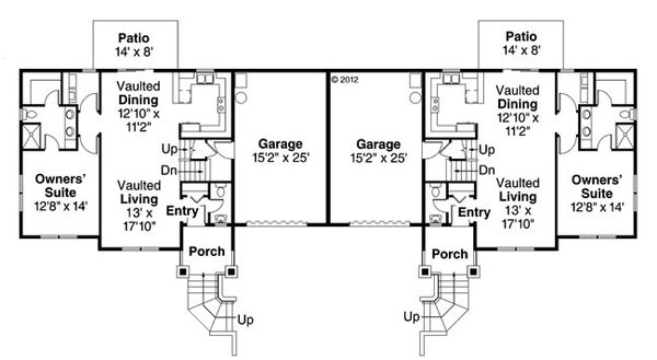 Craftsman Floor Plan - Main Floor Plan #124-889
