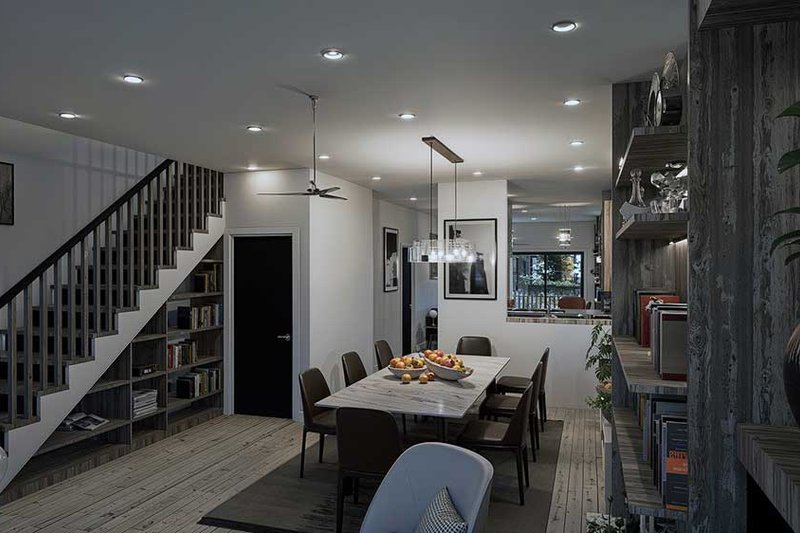 Architectural House Design - Interior - Dining Room for Contemporary House Plan #1101-33 - 3 bed, 2.5 bath