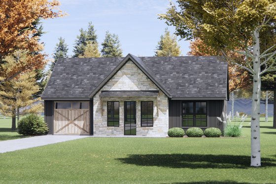 Exterior - Front Elevation 6 for Country House Plan #1096-146 - 3 bed, 2 bath