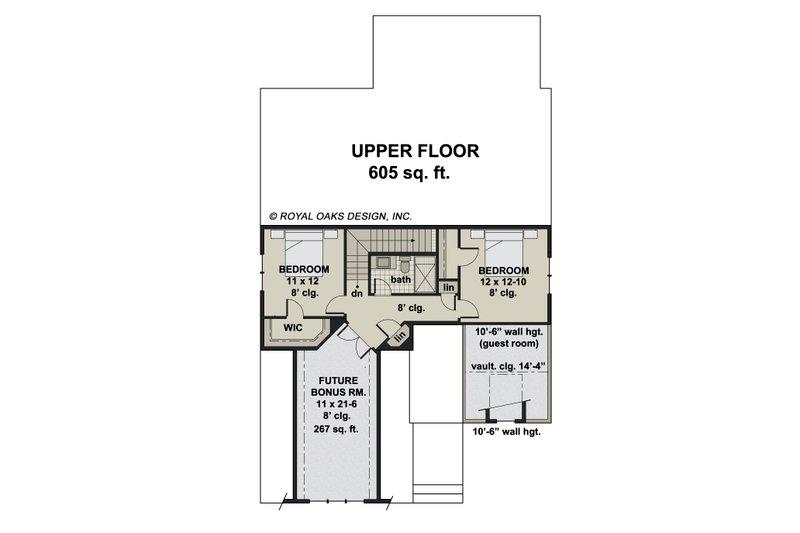 Home Plan - Floor Plan - Upper Floor for Farmhouse House Plan #51-1215 - 4 bed, 3 bath