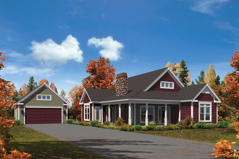 Architectural House Design - Cottage Exterior - Front Elevation Plan #57-618