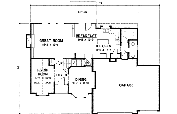 Traditional Style House Plan - 4 Beds 2.5 Baths 2593 Sq/Ft Plan #67-532 ...