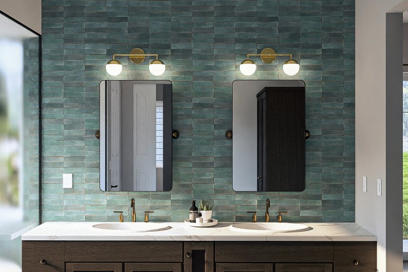 House Blueprint - Interior - Master Bathroom for Beach House Plan #455-488 - 2 bed, 2.5 bath