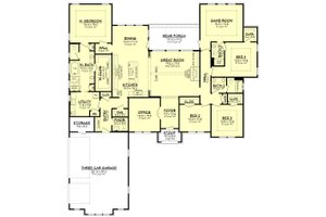 Floor Plan - Main Floor for Ranch House Plan #430-186 - 4 bed, 3.5 bath