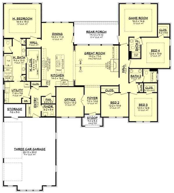 Home Plan - Ranch Floor Plan - Main Floor Plan #430-186
