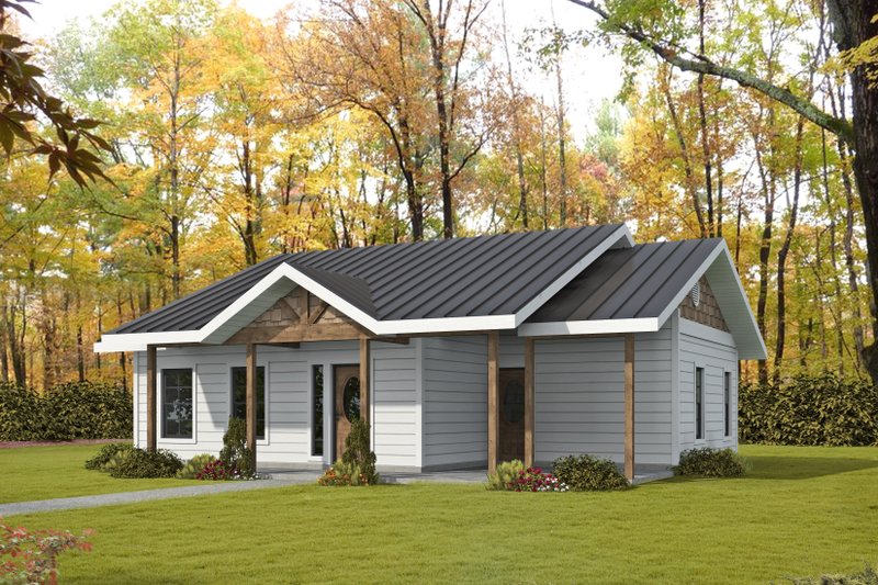 Architectural House Design - Cottage Exterior - Front Elevation Plan #117-995