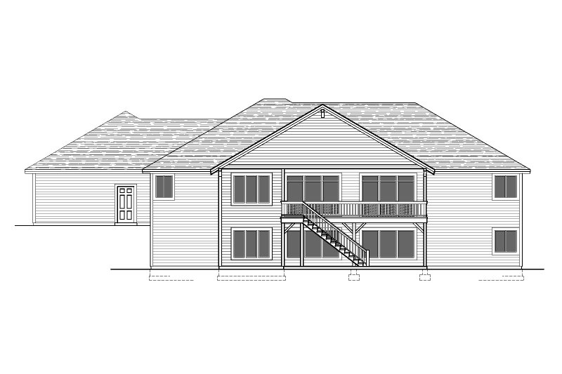 Dream House Plan - Exterior - Rear Elevation for Craftsman House Plan #112-228 - 7 bed, 3.5 bath