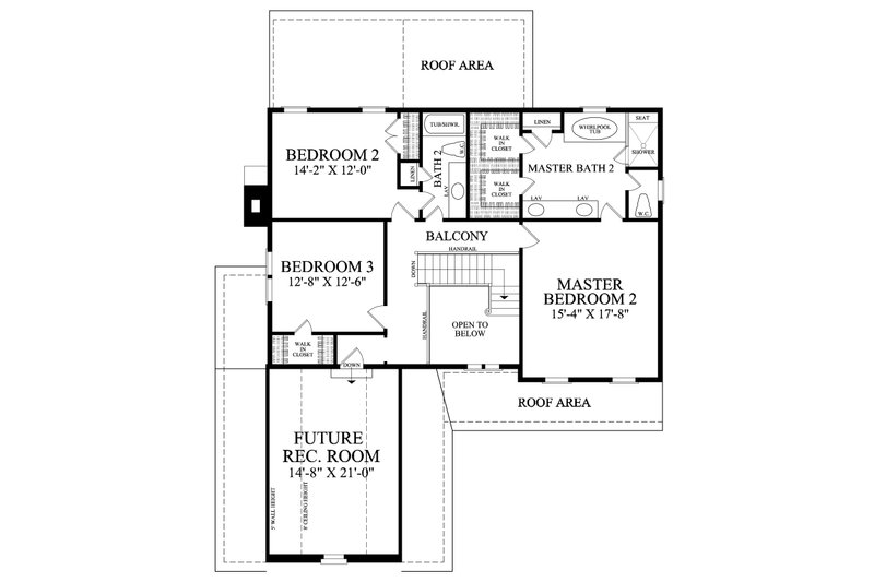 House Design - Floor Plan - Upper Floor for Country House Plan #137-411 - 4 bed, 3.5 bath
