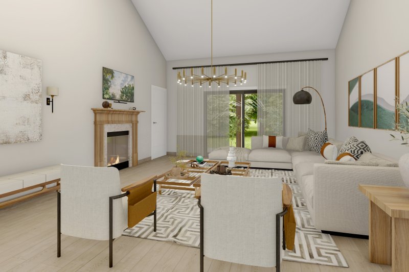 House Plan Design - Interior - Family Room for Barndominium House Plan #1064-304 - 3 bed, 2.5 bath