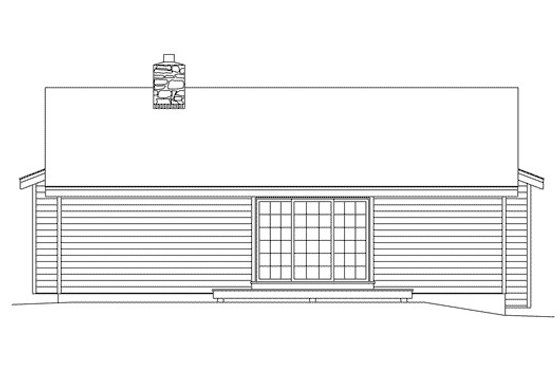 Exterior - Rear Elevation for Cottage House Plan #57-269 - 1 bed, 1 bath