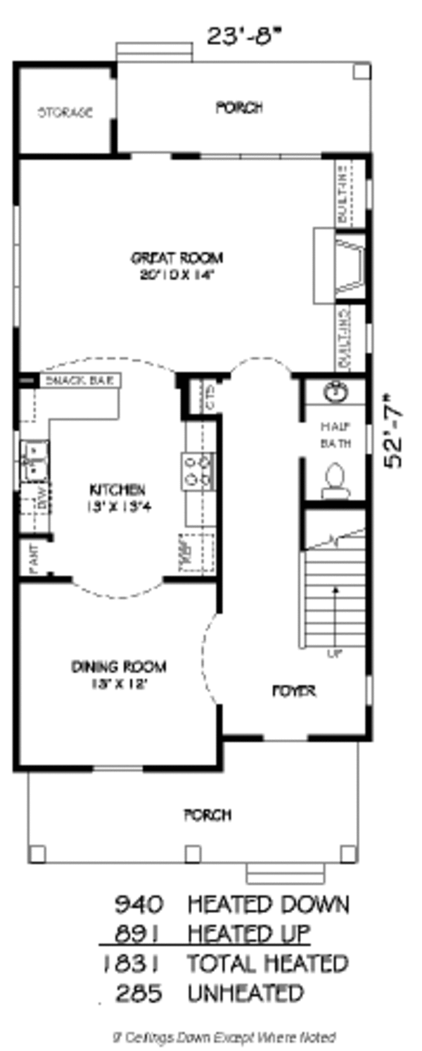 Country Floor Plan - Main Floor Plan #424-206