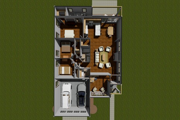 Home Plan - Traditional Floor Plan - Main Floor Plan #513-15