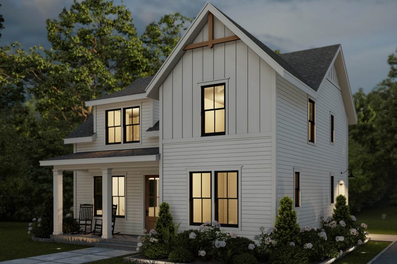Home Plan - Exterior - Front Elevation 3 for Farmhouse House Plan #461-102 - 4 bed, 3 bath