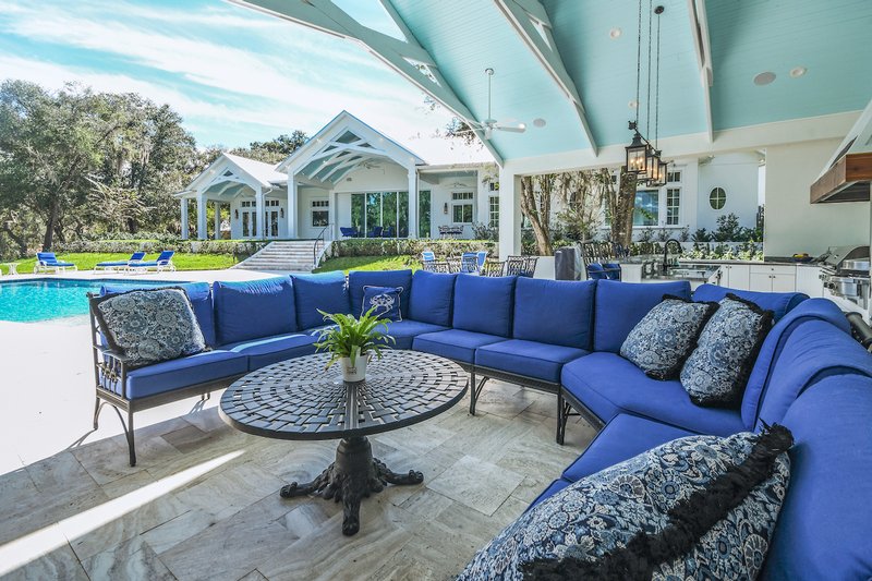 House Blueprint - Exterior - Outdoor Living 5 for Colonial House Plan #1058-222 - 4 bed, 5.5 bath