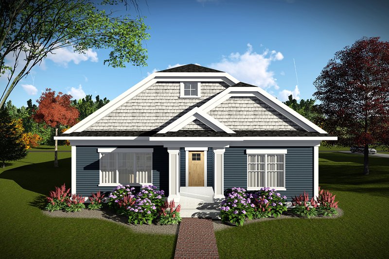 Architectural House Design - Cottage Exterior - Front Elevation Plan #70-1460