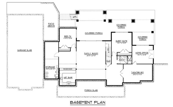House Blueprint - Barndominium Floor Plan - Lower Floor Plan #1064-302