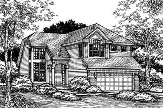 Exterior - Front Elevation for Traditional House Plan #50-160 - 4 bed, 2.5 bath