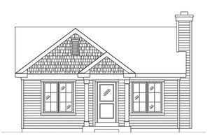 Exterior - Front Elevation 3 for Cottage House Plan #22-595 - 1 bed, 1 bath