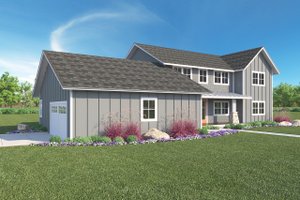Exterior - Front Elevation 3 for Farmhouse House Plan #1068-4 - 3 bed, 2.5 bath