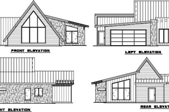 Exterior - Other Elevation for Modern House Plan #923-515 - 3 bed, 3 bath
