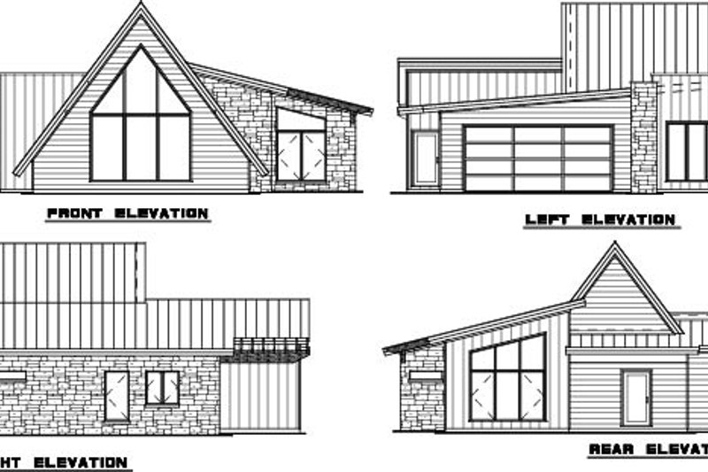 House Blueprint - Exterior - Other Elevation for Modern House Plan #923-515 - 3 bed, 3 bath