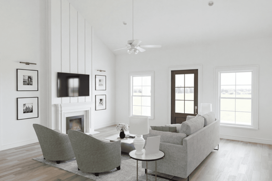 Interior - Family Room for Farmhouse House Plan #923-452 - 3 bed, 2 bath