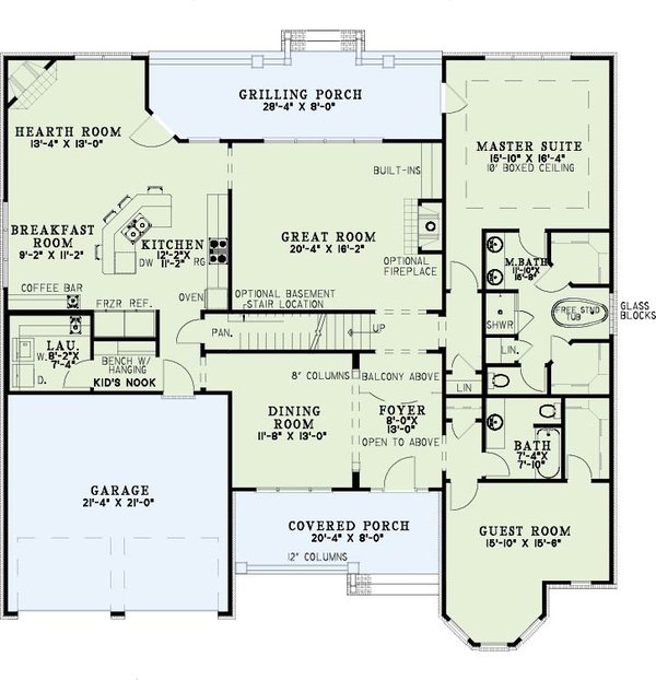 Architectural House Design - Craftsman Floor Plan - Main Floor Plan #923-475