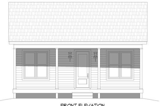 Exterior - Front Elevation 3 for Traditional House Plan #932-481 - 1 bed, 1 bath