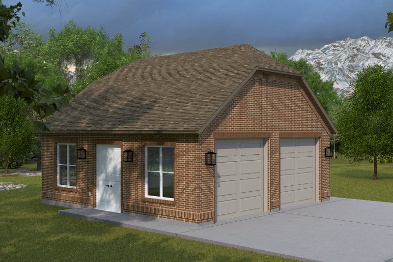 House Design - Exterior - Front Elevation 3 for European House Plan #1060-328, 0 bath
