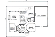 European Style House Plan - 4 Beds 3.5 Baths 2889 Sq/Ft Plan #67-551 