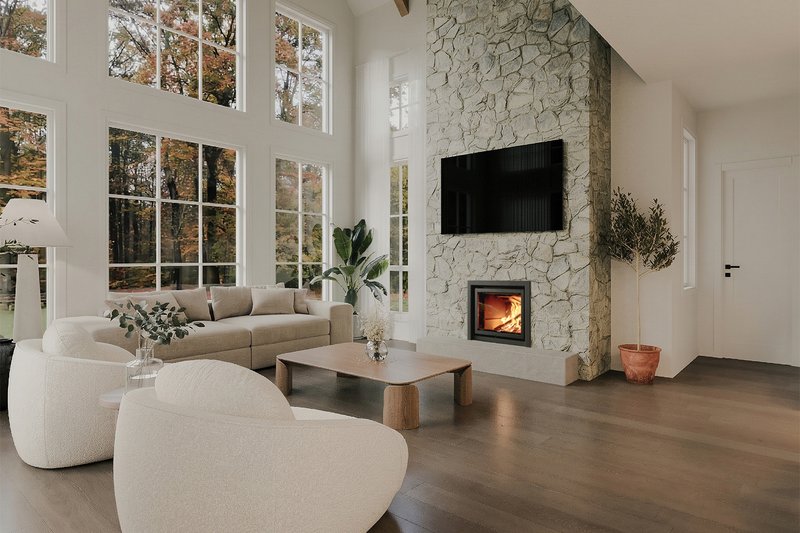 Architectural House Design - Interior - Family Room for Cottage House Plan #23-2904 - 3 bed, 1.5 bath