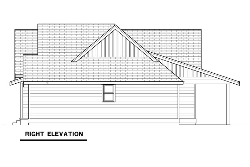 House Plan Design - Exterior - Other Elevation for Craftsman House Plan #1070-206 - 3 bed, 2 bath