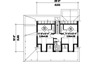 Floor Plan - Upper Floor for Country House Plan #25-4748 - 3 bed, 2 bath