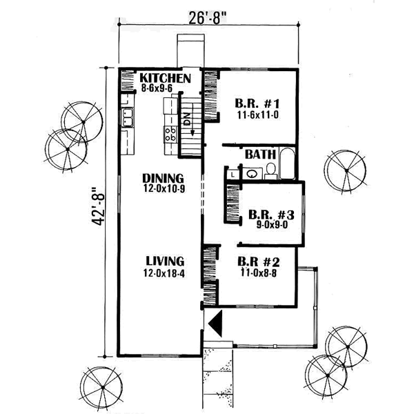Traditional Floor Plan - Main Floor Plan #50-221