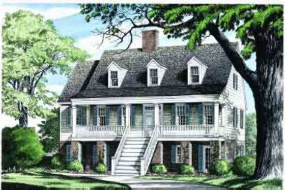 Exterior - Other Elevation for Southern House Plan #137-110 - 4 bed, 3 bath