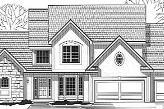 Exterior - Front Elevation for Traditional House Plan #67-722 - 4 bed, 3 bath