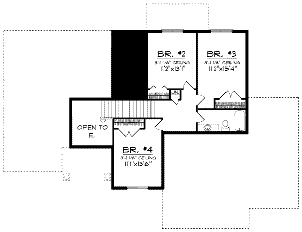 House Plan Design - Colonial Floor Plan - Upper Floor Plan #70-622